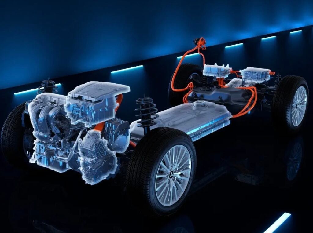 MITSUBISHI Outlander's motors, located on both front and rear axles, work with powerful gasoline engine to optimize performance and efficiency.