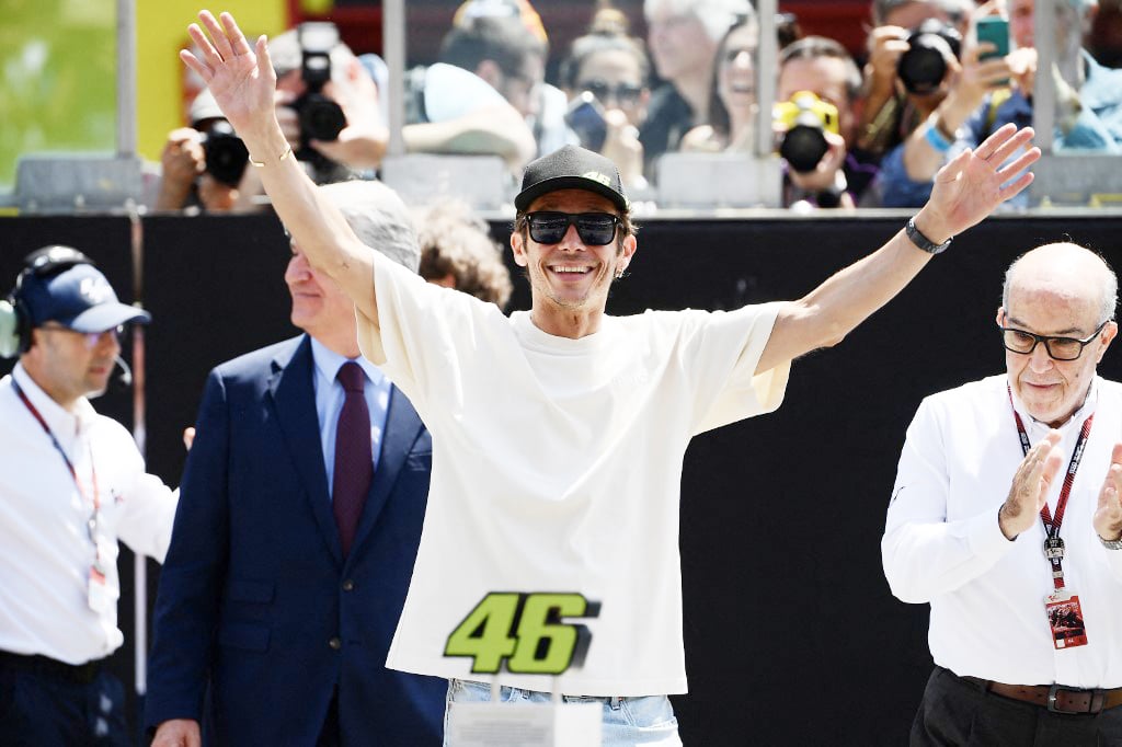 NINE-TIME world champion Valentino Rossi is in action during his MotoGP heydays.