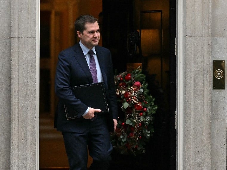 FILE PHOTO: Britain's Minister of State for Immigration Robert Jenrick leaves from 10 Downing Street in central London on 5 December 2023, after attending a cabinet meeting. (Photo by Ben Stansall / AFP)