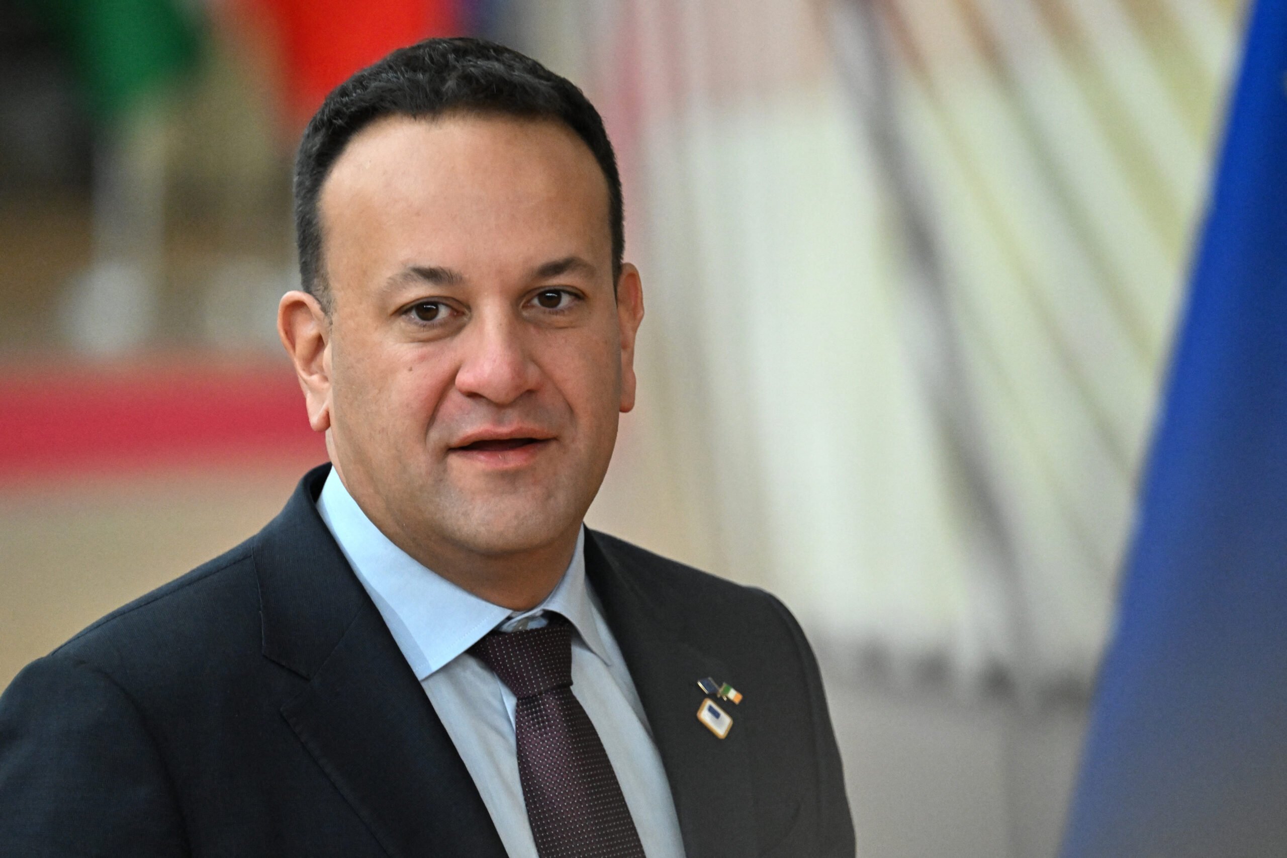 Ireland's Prime Minister, Leo Varadkar arrives at the European headquarters to attend the European Union summit, in Brussels, on 15 December 2023.  (Photo by Miguel MEDINA / AFP)