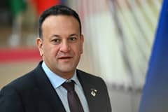 Ireland's Prime Minister, Leo Varadkar arrives at the European headquarters to attend the European Union summit, in Brussels, on 15 December 2023. (Photo by Miguel MEDINA / AFP)