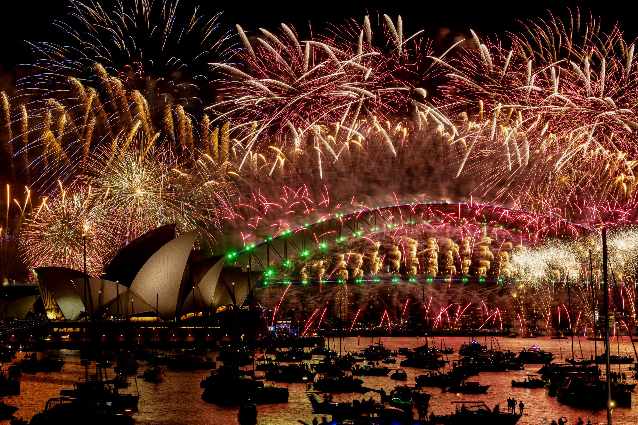 World rings in 2024 after war, bots and Barbie