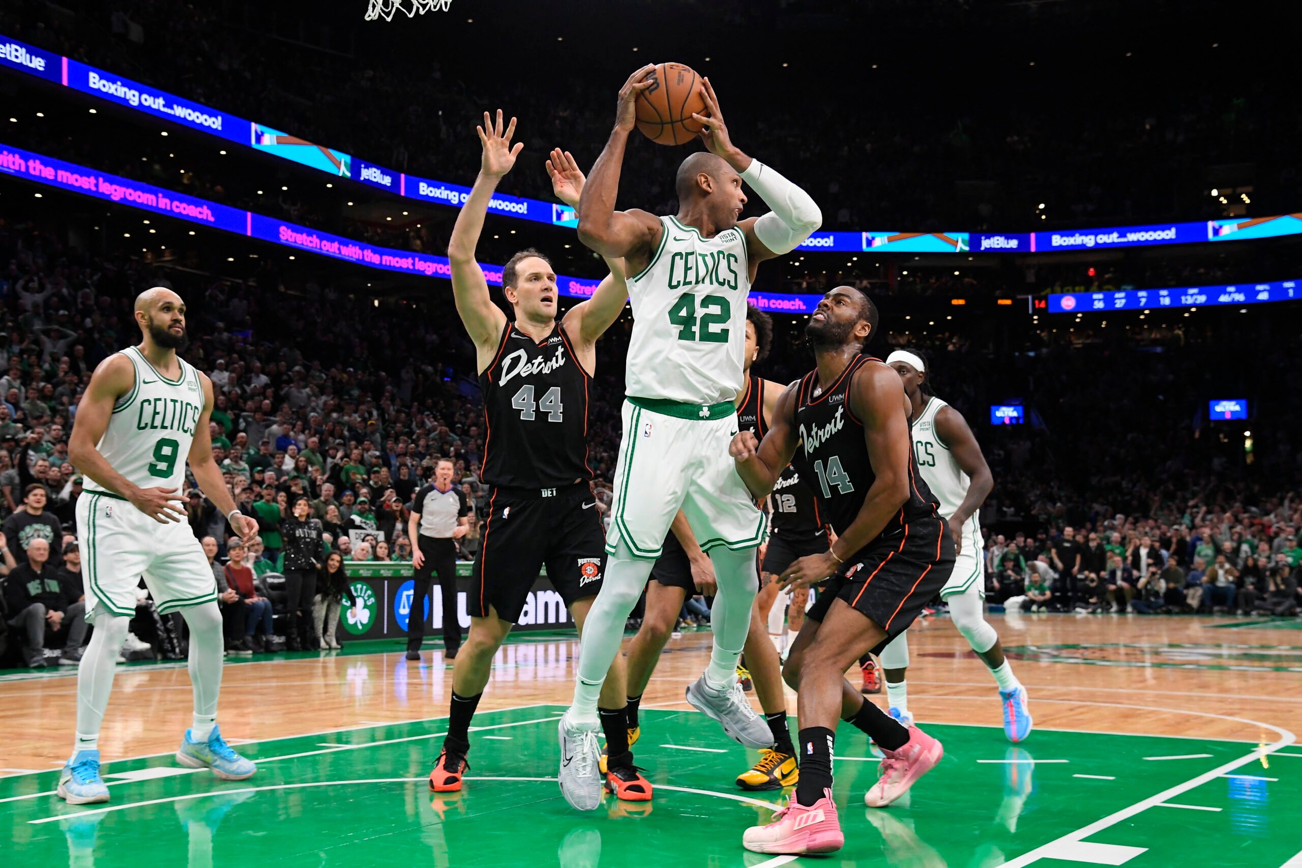 Celtics rally to hand Pistons 28th straight NBA defeat
