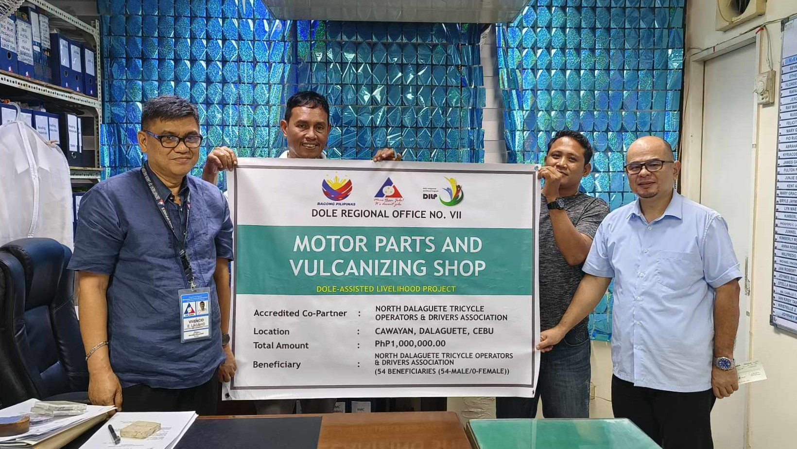 Trike drivers avail vulcanizing business in Dalaguete
