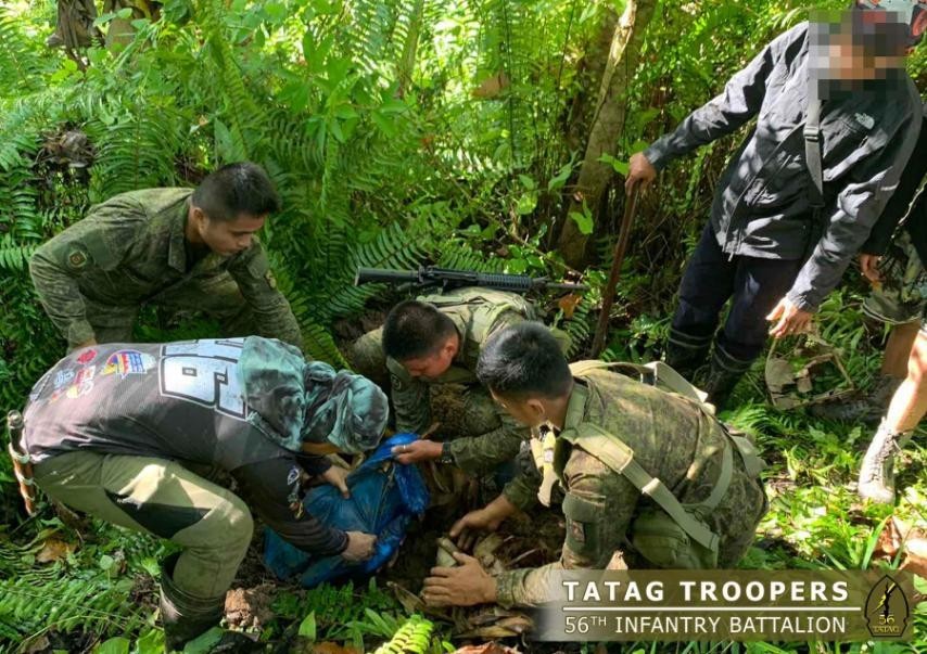 Military recovers alleged rebel firearms in Talaingod, Davao del Norte