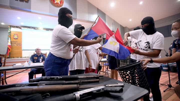 FILE: 37 members of the Communist Party of the Philippines - News Peoples Army surrendered to the National Capital Region Police Office, Camp Bagong Spirit, Taguig City on 23 November 2022. | Photo AL PADILLA.