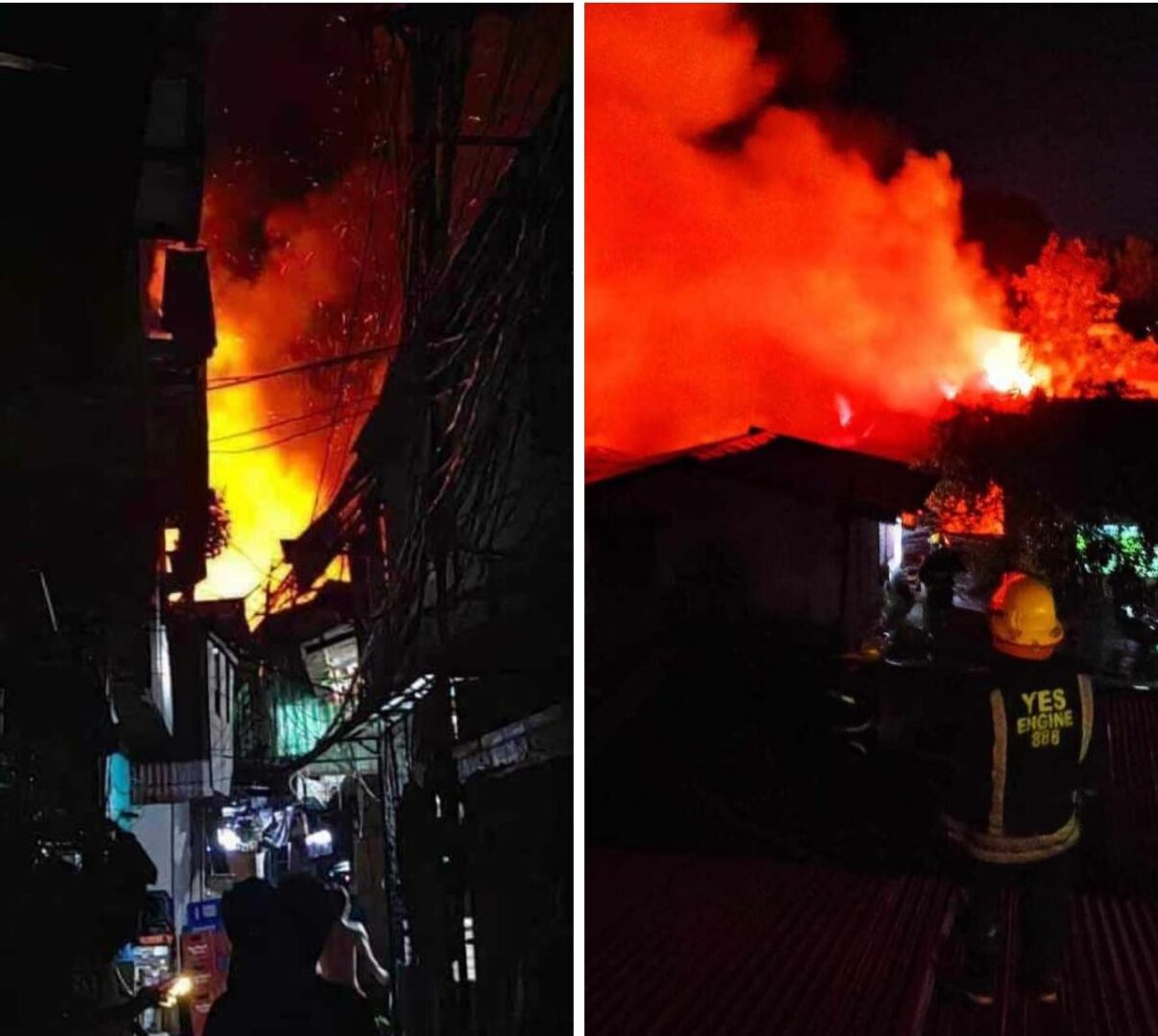 Fire hits QC ISF colony