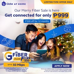 #BringBrightness to your home this holiday season with limited-time offer Globe GFiber Plans