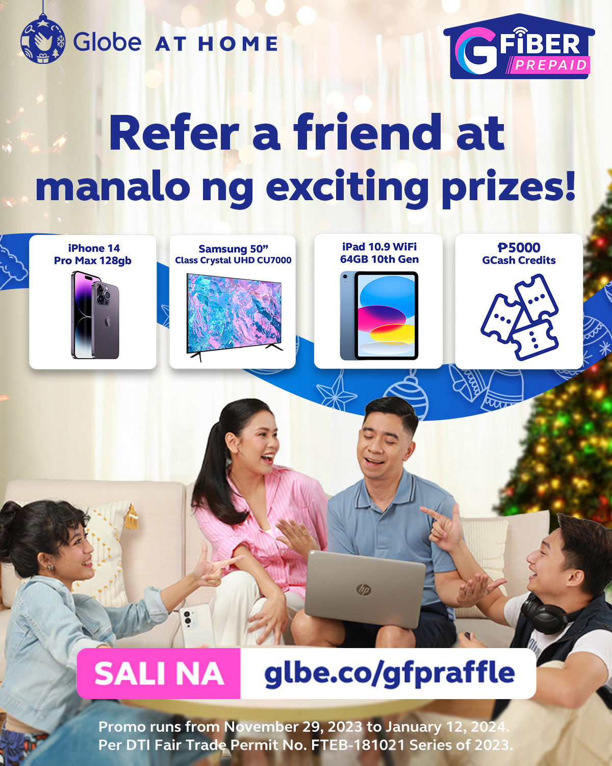 Globe GFiber Prepaid launches referral program: Win big by bringing your friends and family onboard