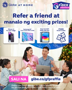 Globe GFiber Prepaid launches referral program: Win big by bringing your friends and family onboard