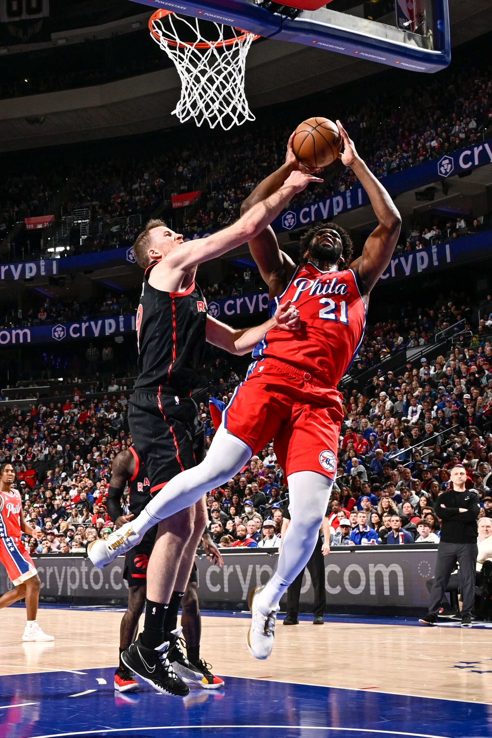 JOEL Embiid dominates, firing 31 points and 10 rebounds to power the Philadelphia 76ers to a 121-111 win over the Toronto Raptors in the NBA regular season. | DAVID DOW/agence france-presse