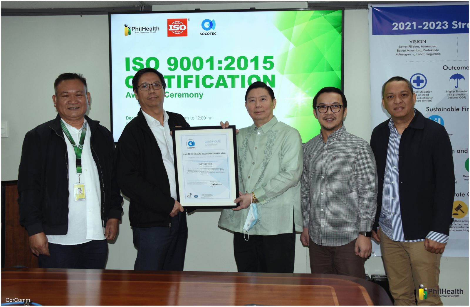 PhilHealth receives ISO 9001:2015 certification