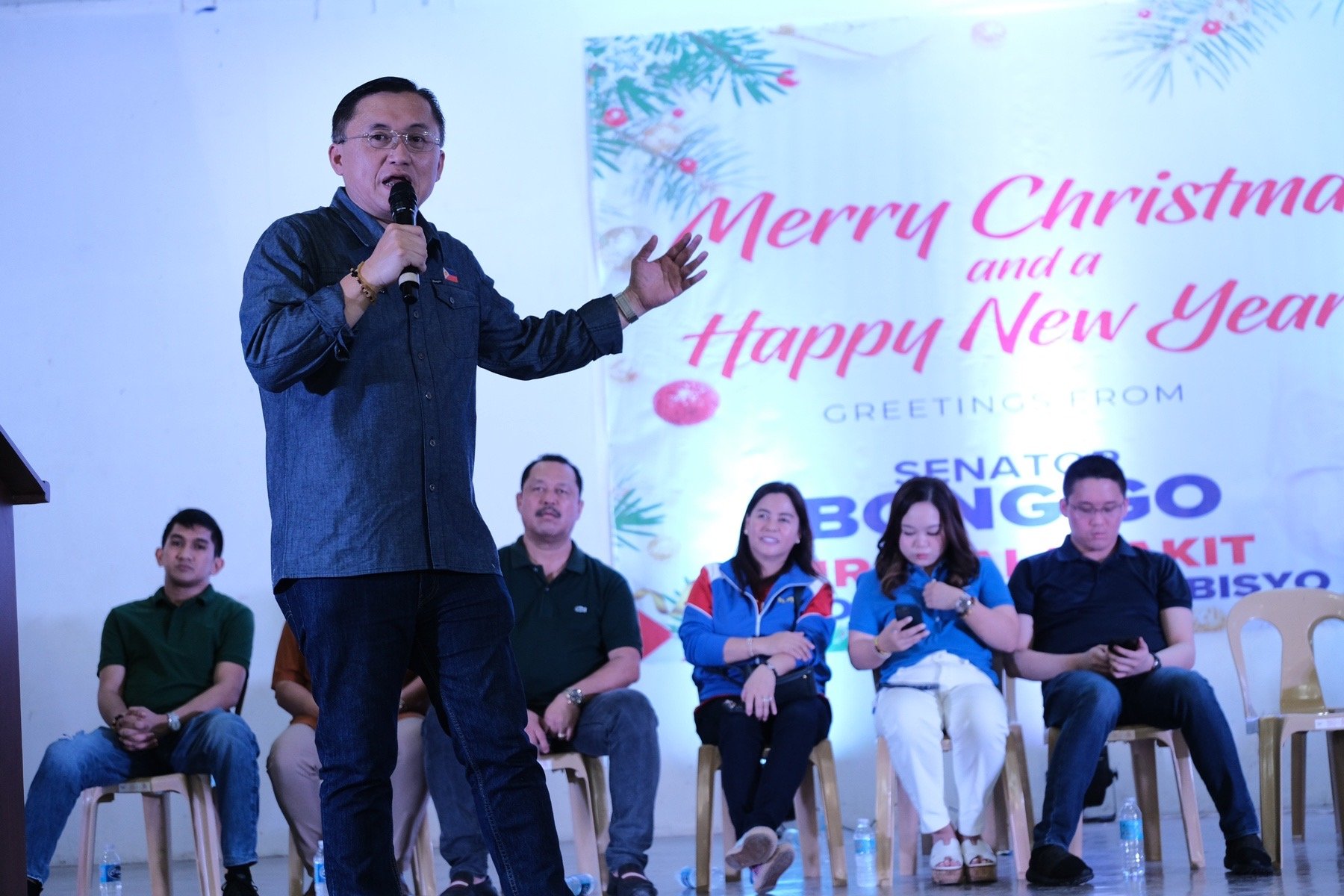 Bong Go lauds barangay health workers in Lupon
