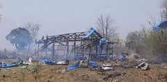 Junta blasts Myanmar village