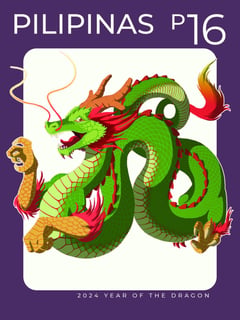 Welcome 2024 with the Year of the Wooden Dragon stamps