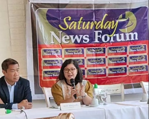 Monalisa Dimalanta, chairperson of the Energy Regulatory Commission at the Staurday News Forum on 6 January 2023.  Framegrab from  Saturday News Forum | Facebook.