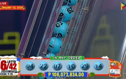 3 bag P108-M lotto jackpot