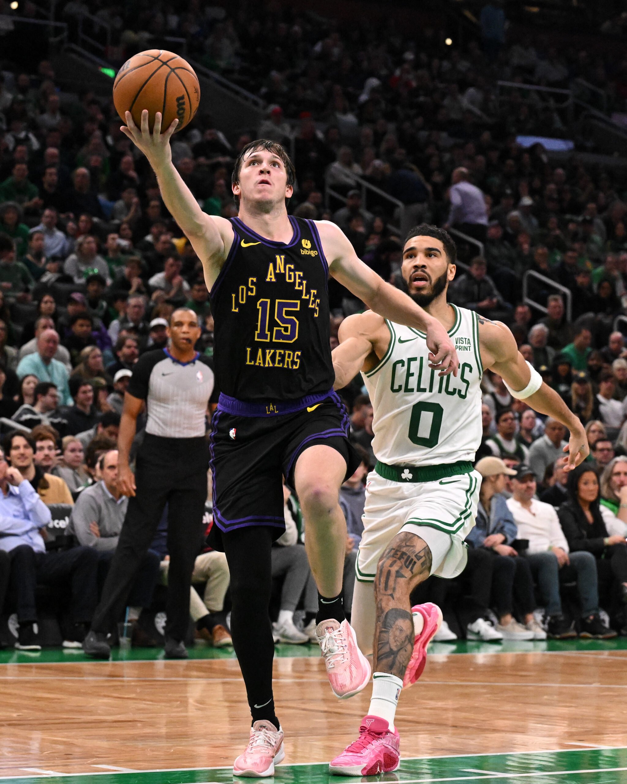 Depleted Lakers shock Celtics