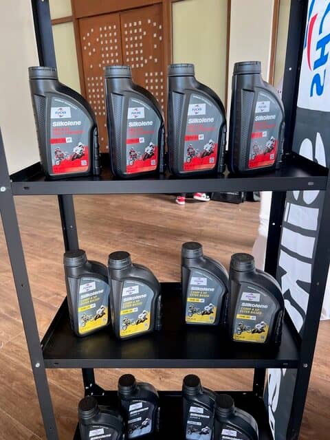 REDESIGNED Fuchs Silkolene containers and packs are color coded and clearly labeled.
