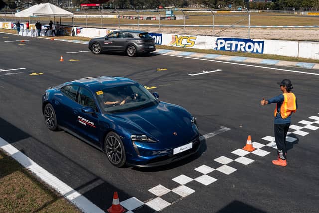DURING the event, cars and drivers were grouped based on speed or experience level before that go for laps individually .