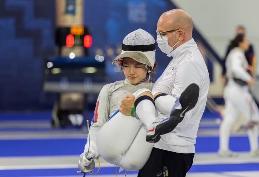 Photograph courtesy of Maxine Esteban
Italian coach Andrea Magro never left Maxine Esteban until she realized her dream of competing in the Paris Olympics.