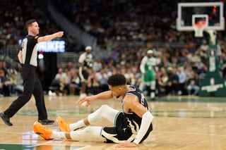 Giannis suffers calf injury; Warriors sink Lakers