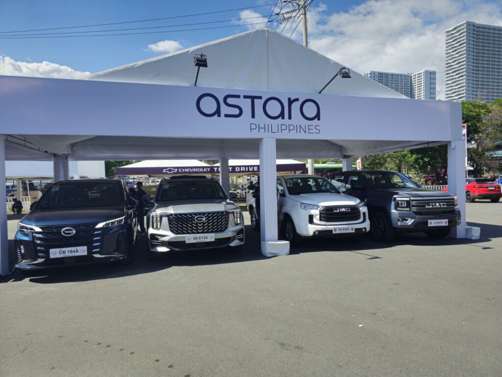 ASTARA'S portfolio is on display outside the venue.