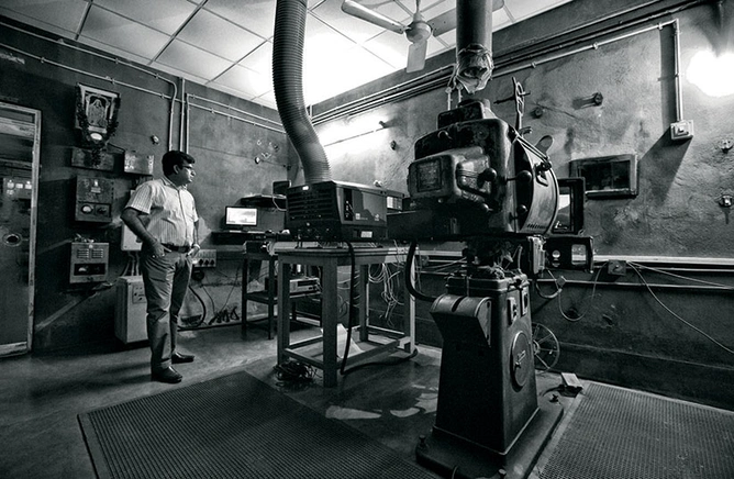 . DIGITISATION expanded reach and ensured better returns. (Here, the new digital equipment in the old projector room at Kolkata’s Navina Cinema.)