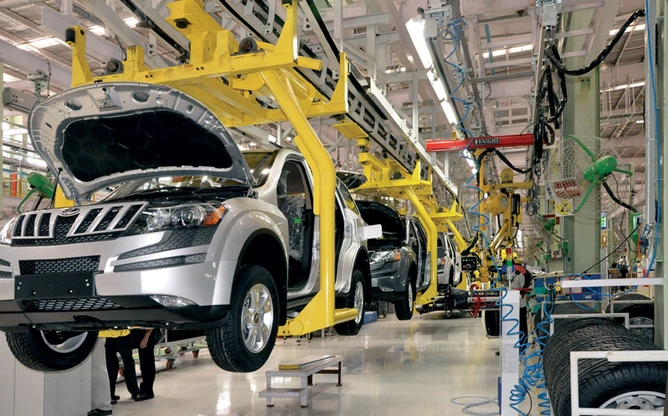 The hot-selling XUV500 being assembled at the M&amp;M plant in Chakan near Pune.