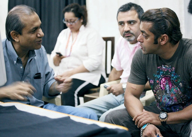 Basu with Salman Khan.