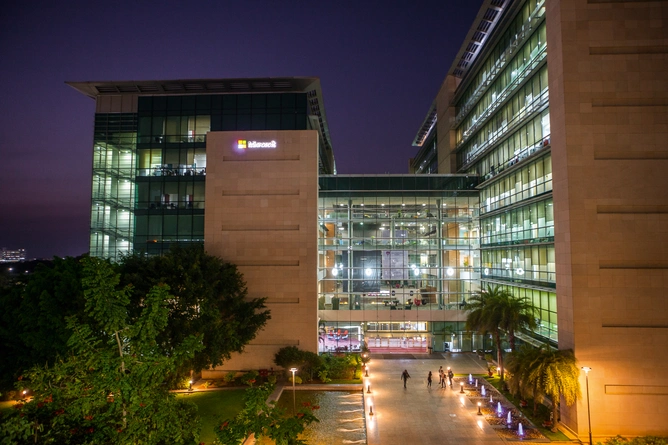 Microsoftoffice building in Hyderabad