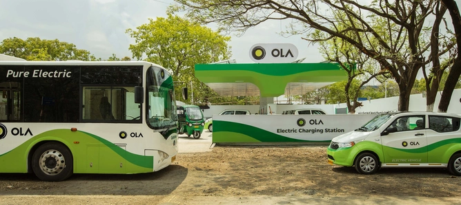 Ola Electric charging station.
