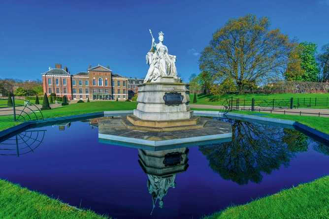 Beautiful Queen Victoria Statue around Hyde Park, London, United Kingdom