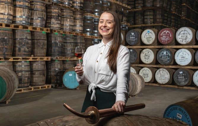 Gemma Paterson, The Balvenie's global brand ambassador, at the distillery.