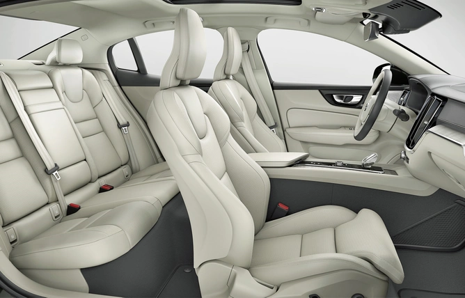 The interior of a Volvo S60 sedan