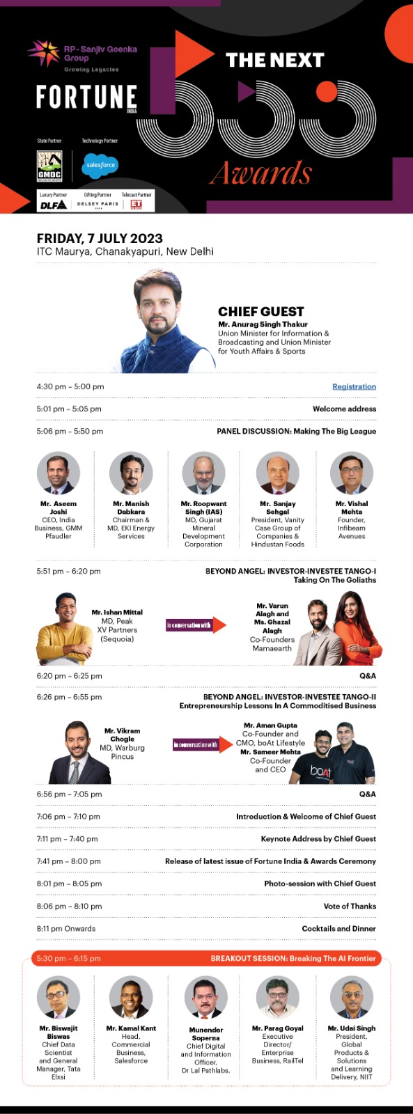 Fortune India's The Next 500 event & awards ceremony on July 7 in New ...