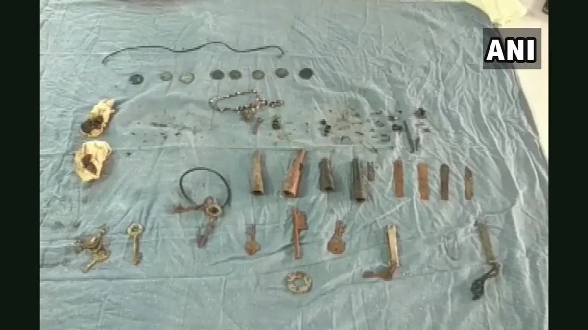 80 objects including 'chillam', keys and coins