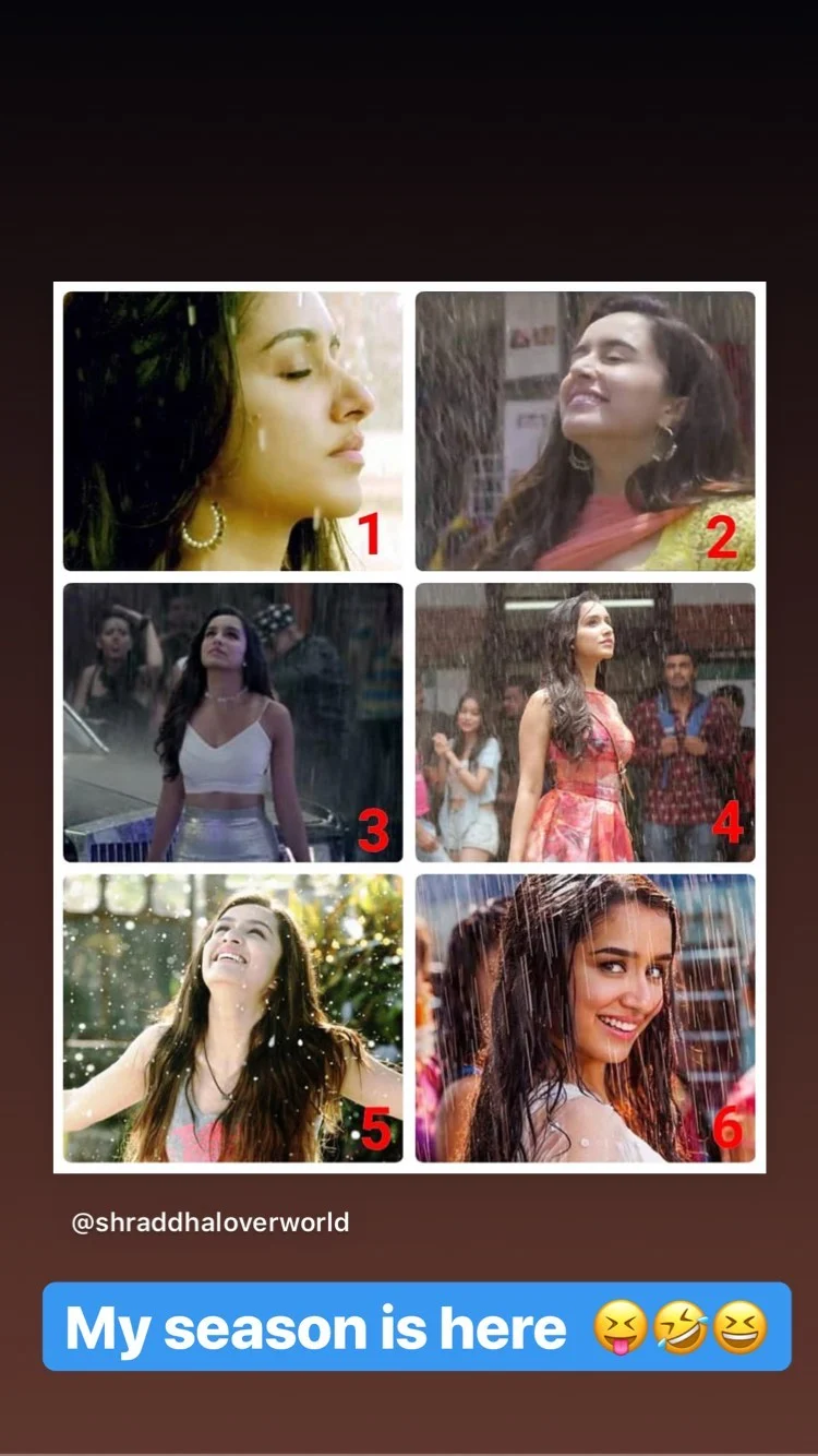 Shraddha Kapoor shares monsoon meme; says "My season is here"