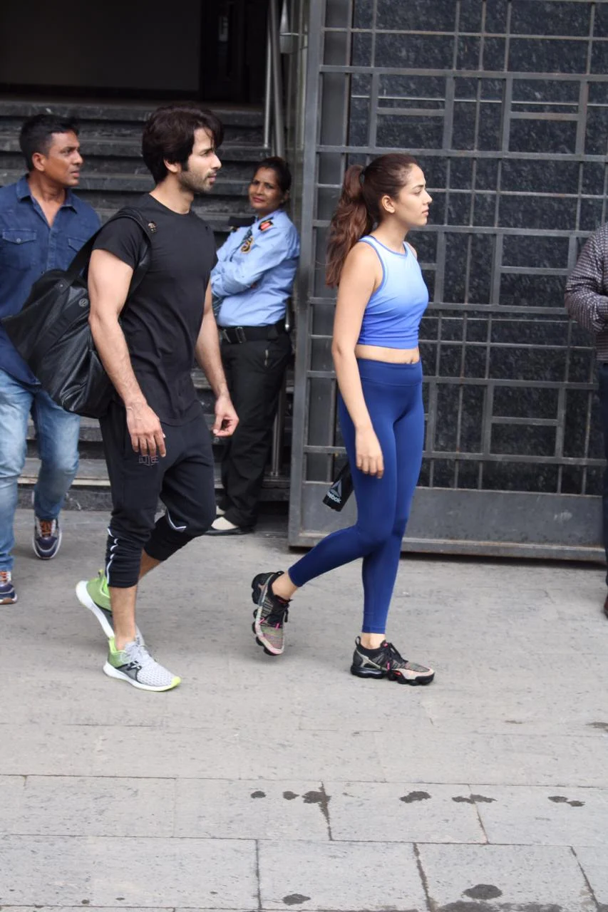 B town couple Shahid Kapoor & Mira Kapoor amped up couple goals as they both were spotted stepping out the gym in Juhu.
