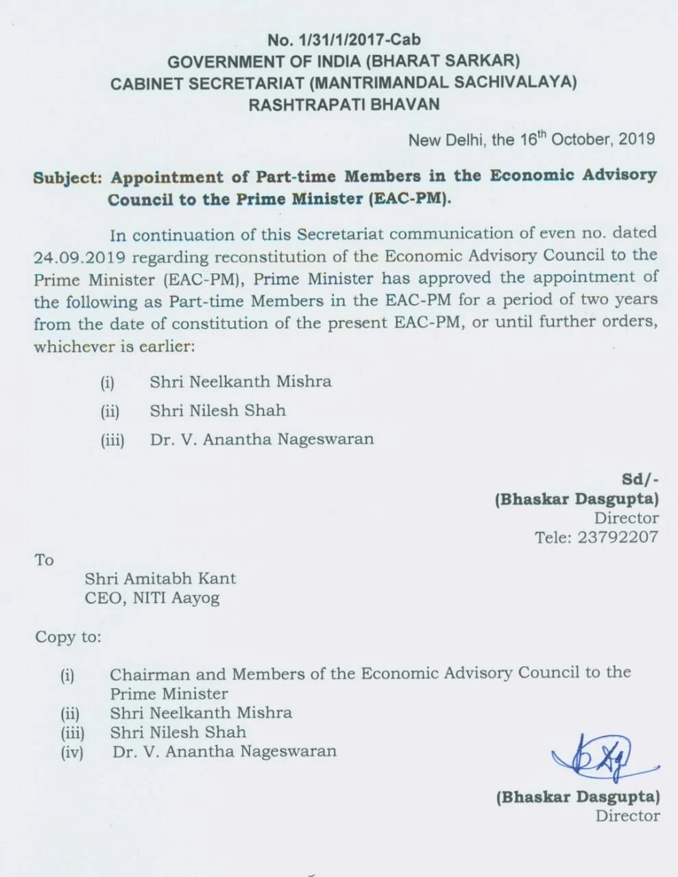 Neelkanth Mishra, Nilesh Shah, Dr Anantha Nageswaran appointed as part-time members of PM's Economic Advisory Council