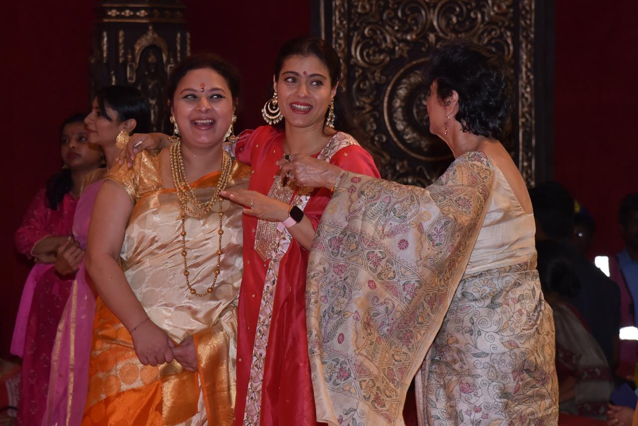 In Pics: Kajol spotted at Durga Puja with mom Tanuja, and sister Tanishaa Mukerji