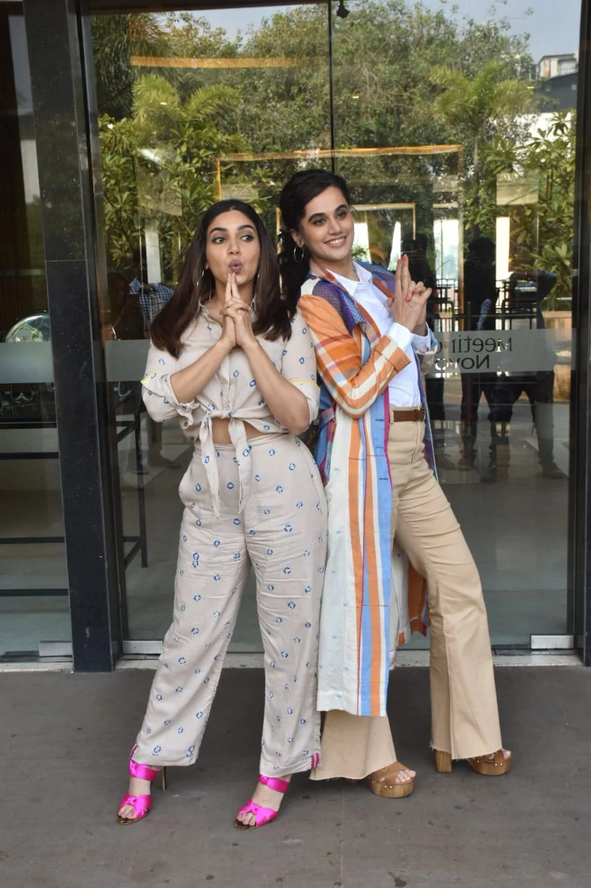 Taapsee Pannu and Bhumi Pednekar at promotions