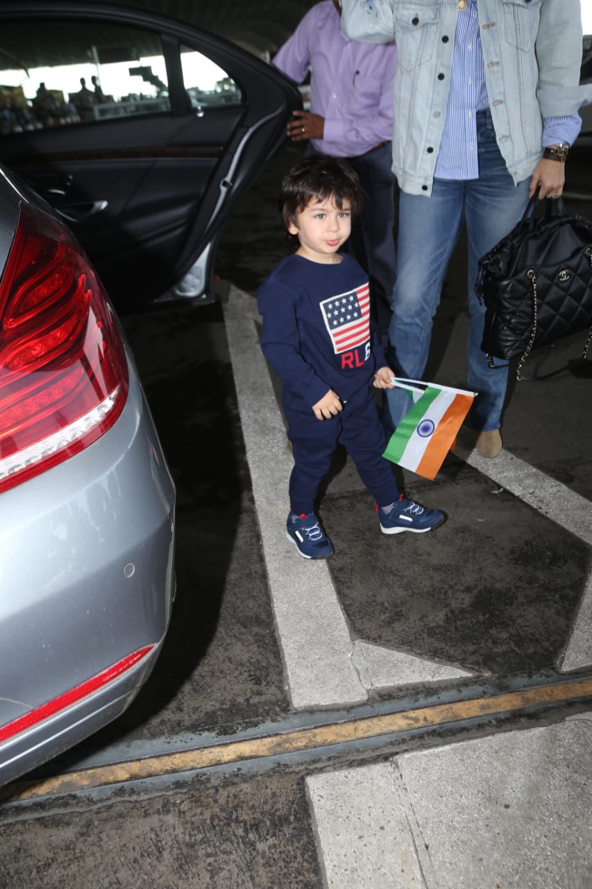 Taimur Ali Khan at the Mumbai Airport