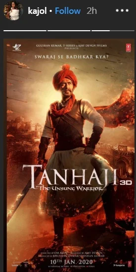'Tanhaji' new poster: Ajay Devgn looks fierce as Maratha warrior