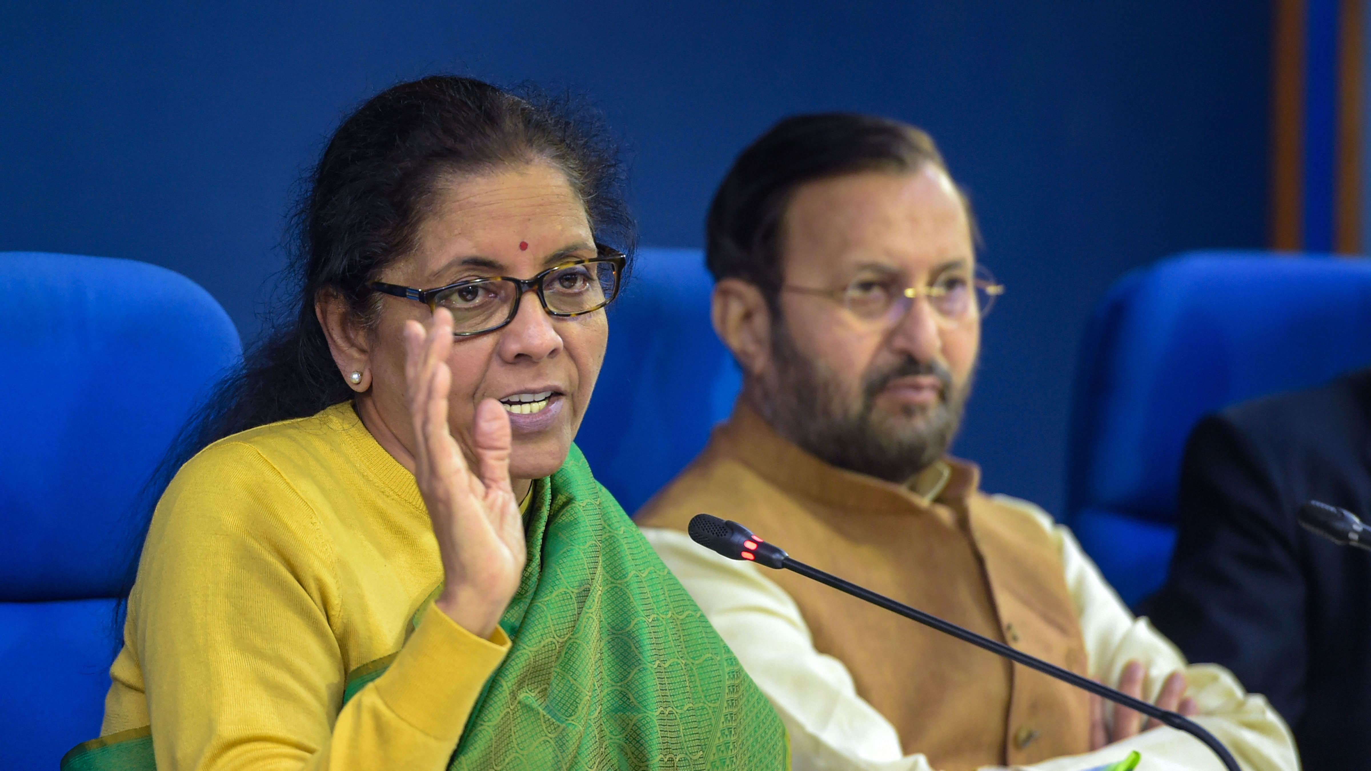 Finance Minister Nirmala Sitharaman 