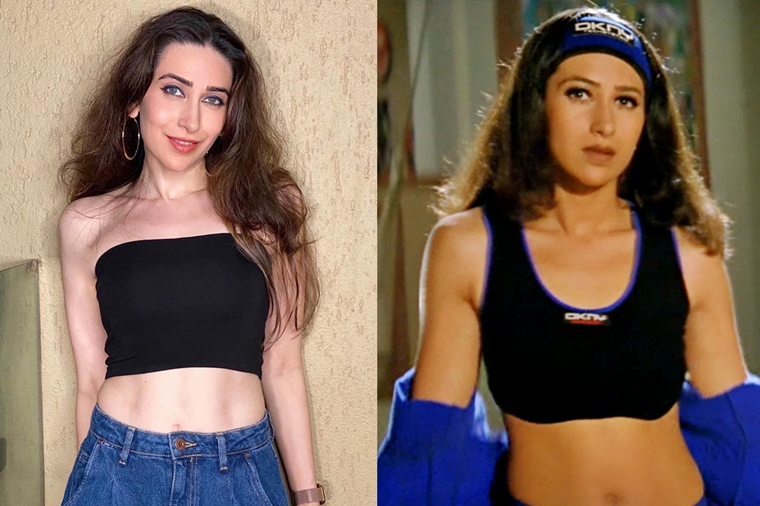 Karisma Kapoor flaunts her washboard abs in tube top, gives 'Dil To Pagal Hai' nostalgia