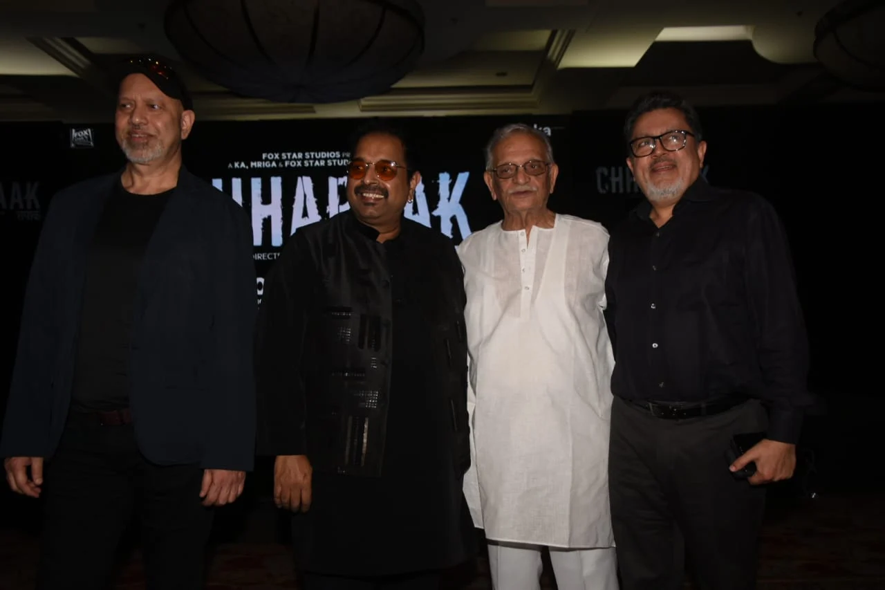 Shankar Ehsaan Loy and lyricist Gulzar Saab