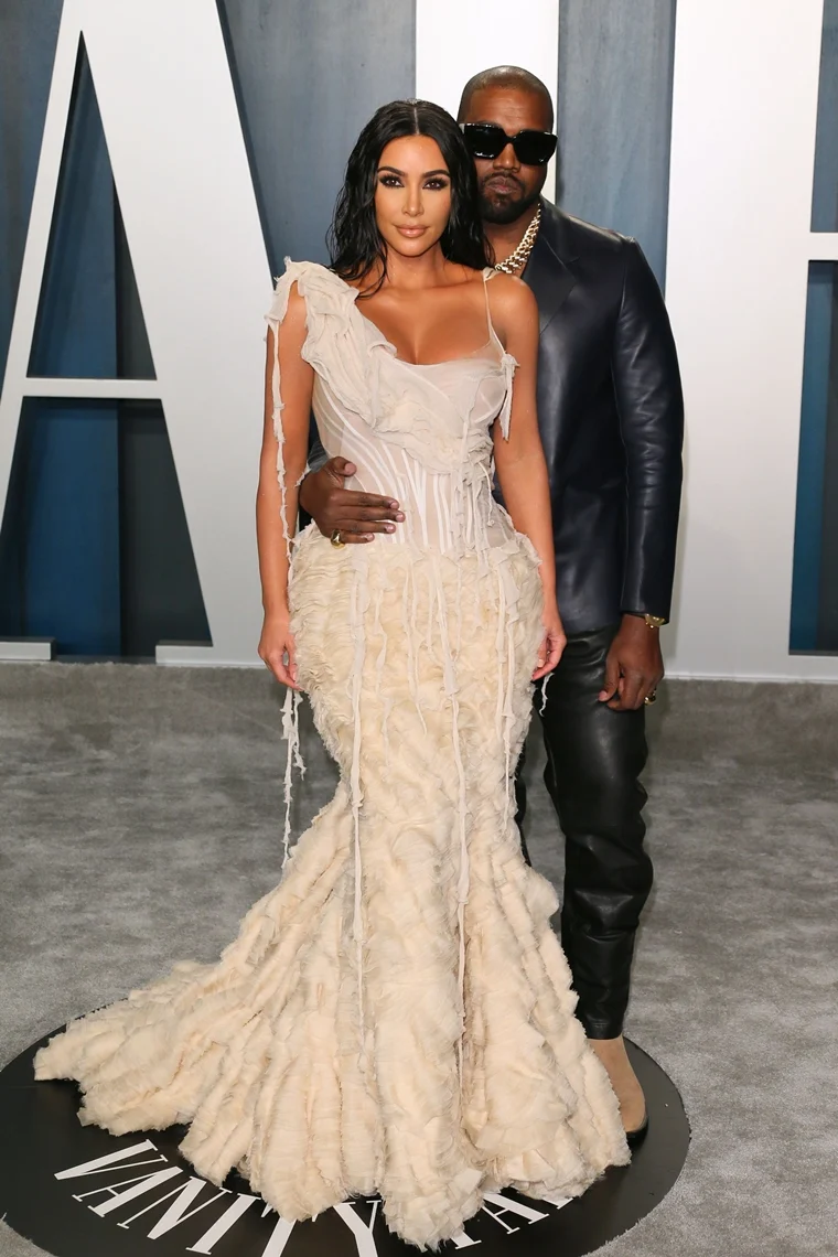 Kim Kardashian with Kanye West