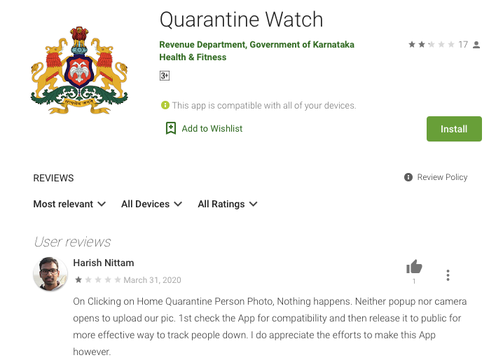Karnataka's Big Brother selfie app fails: Home-quarantined people unable to take pictures, upload images