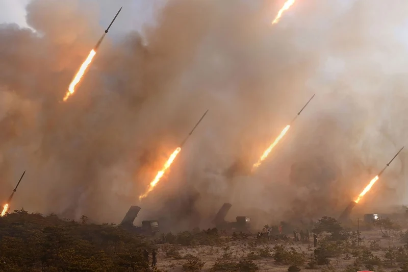 North Long-range artillery strike drill